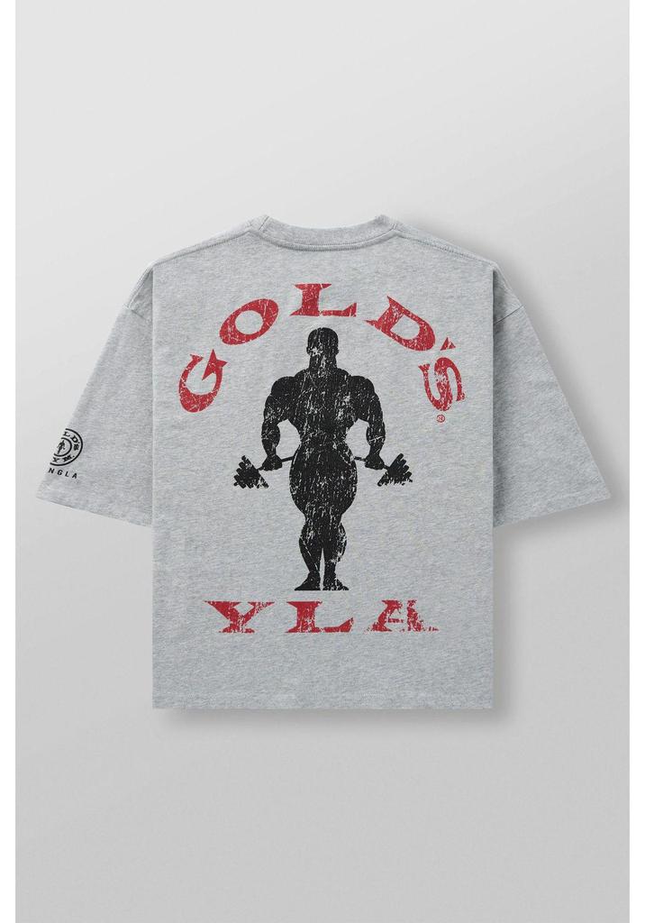 YoungLA x Gold's Herren Übergröße Baumwolle Kurzarm Jogger Fitness T-Shirt