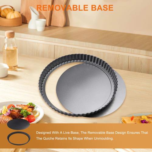 12cm Cake Pan, Removable Bottom Quiche Pan, Non-stick Tart Pan Base for Baking Quiches, Tart