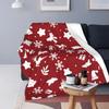 Winter 3d Print Blanket Christmas Elk Blanket Fleece Winter Breathable Warm Throw Blankets for Home Office Bedspreads Kids Gift