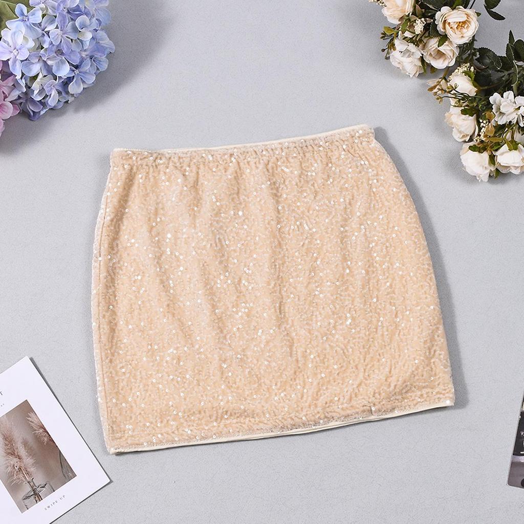 2025 Autumn Spicy Girl European Style Sequin Slim Fit Skirt