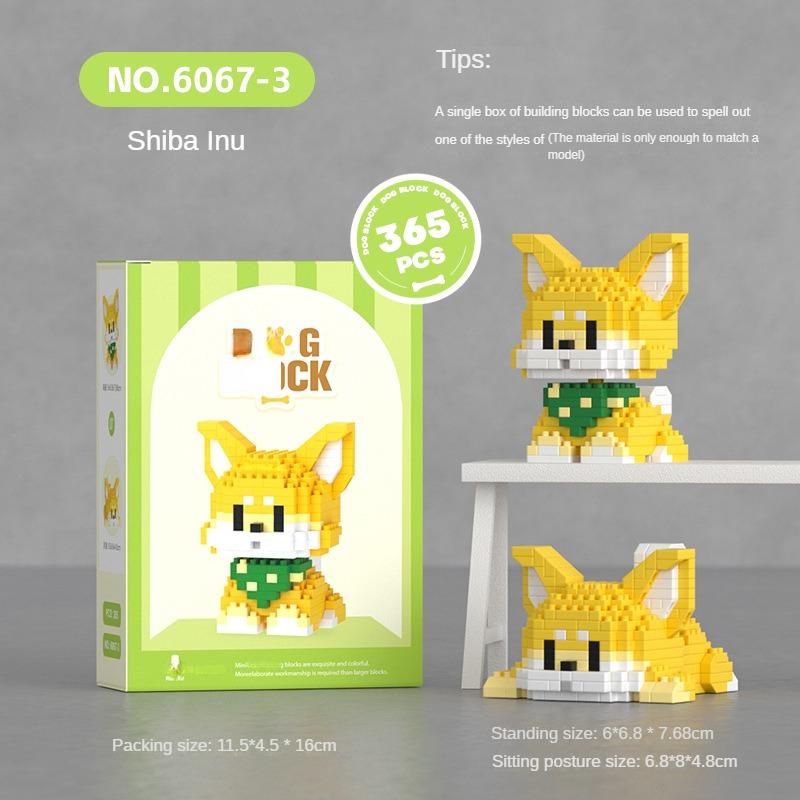 Assembly Dog Mini Blocks Toys Animal Corgi Pug Poodle Diamond Bricks Schnauzer Fun Gifts Girls Christmas Present Pet Shop