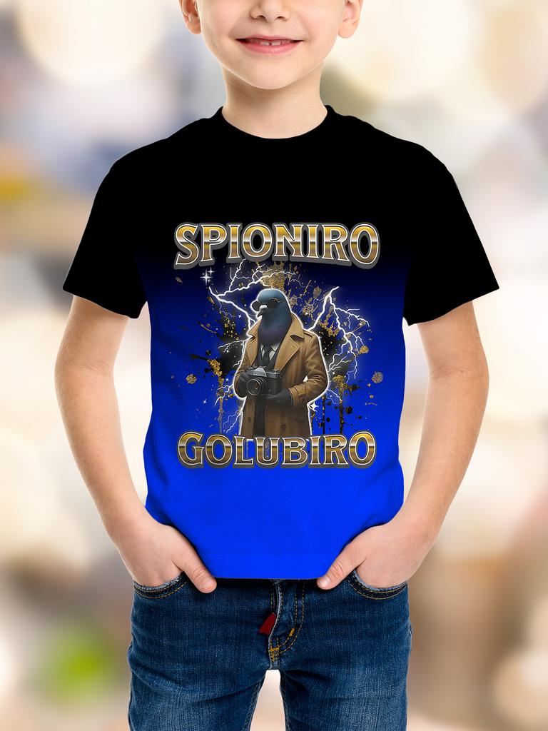 Fashion Game Pixel Birthday Party 3D Print Kids T-Shirt Humor Funny Boys Novelty Gift Short Sleeve Te