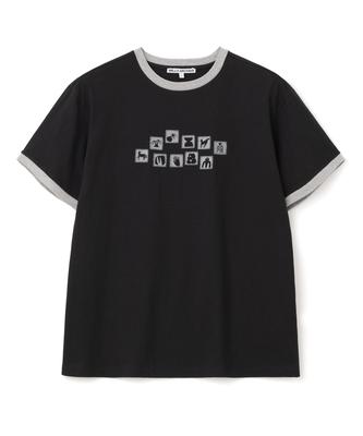 MILLO ARCHIVE Archaic Motif Ringer T-Shirt [Black]