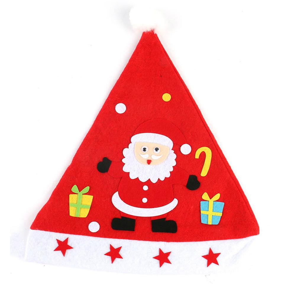 Children's Kindergarten Handmade DIY Christmas Hat Making Materials Set Non-woven Cartoon Hat