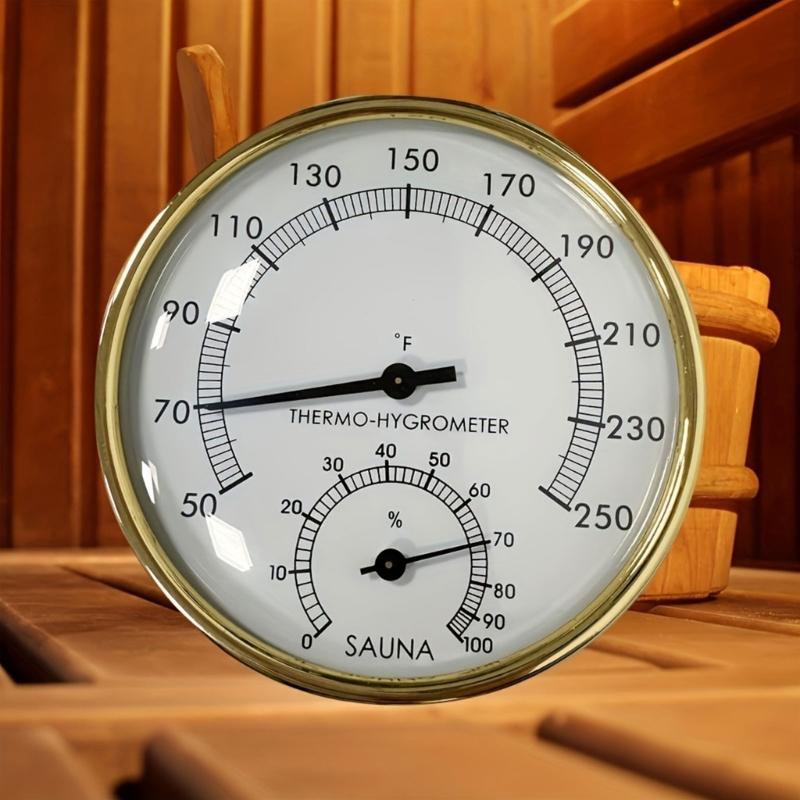 Wall Mounted Temperature Humidness Measurement Meter for Sauna Room Steam Room Thermometers Hygrometer Accurate Display