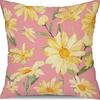Small Daisy Flower Pillowcase New Striped Linen Home Fabric Sofa Pillowcase Light Luxury