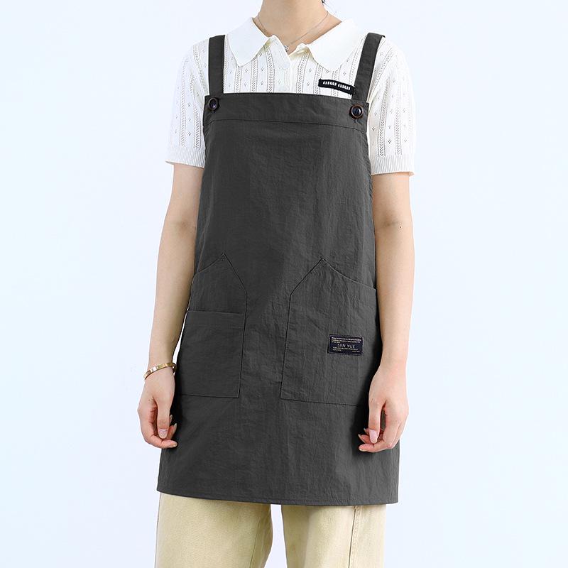 Korean Style Waterproof Waist Apron - Unisex Kitchen & Work Wear with Custom Logo