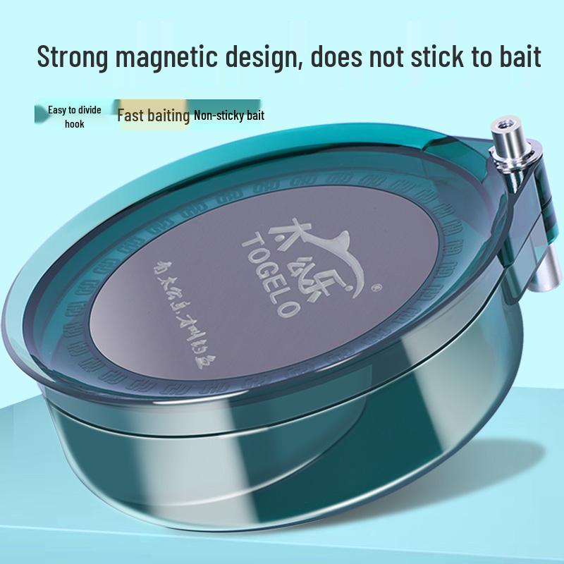 Magnetischer Köderbehälter & Erdspieß: Starke Drahtziehhilfe & loser Grundfutterbehälter für Angelstühle