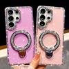 Fulcrum Rhinestone Glitter Holder for Samsung S26 Ultra/S25 Plus Luxury Phone Case A17/A56.