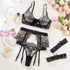 Sexy Women's Intimates Embroidery Lingerie Set Underwear Lace Garter Belt Bra Set Sexy Lady Lingerie Outfit 2026