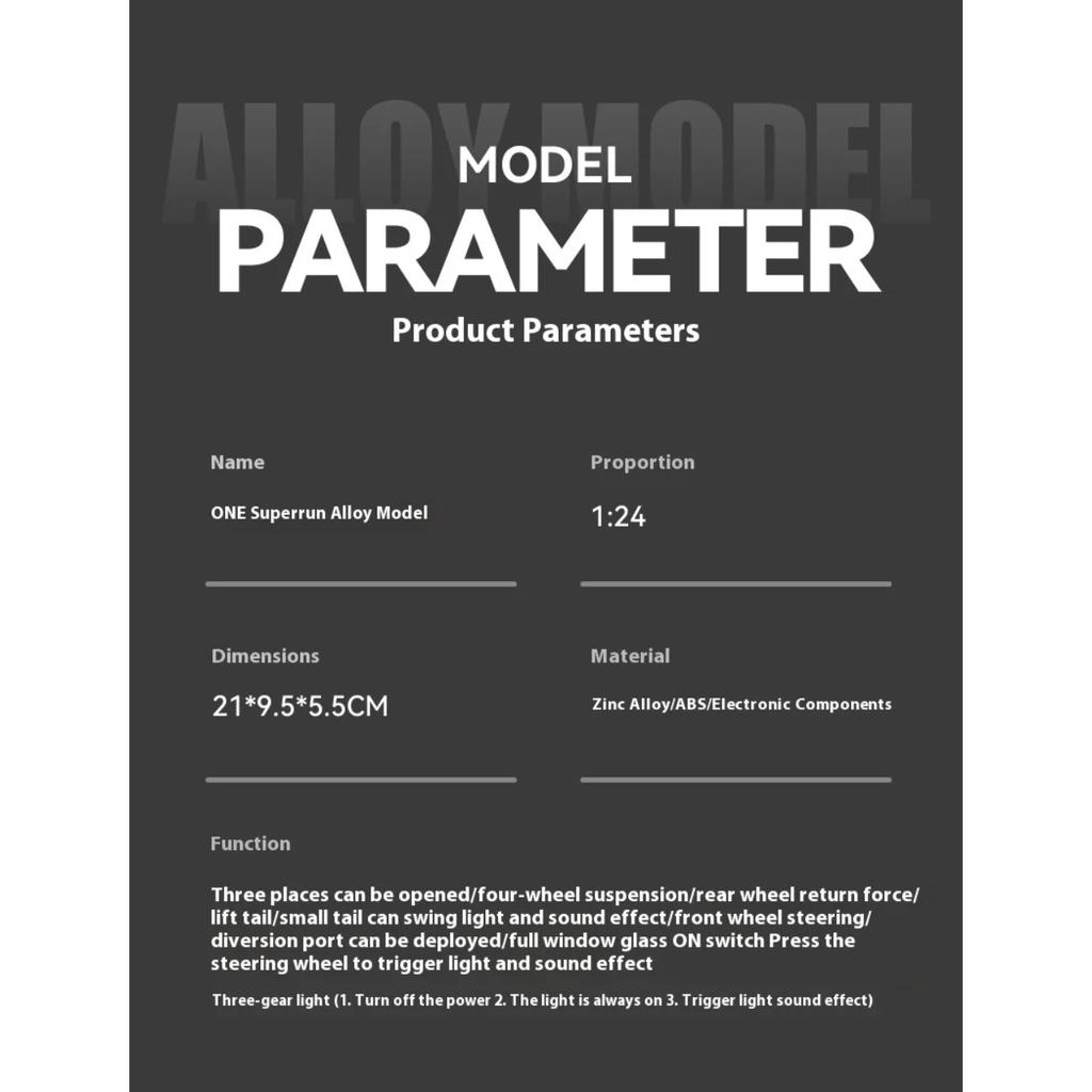 Mercedes-Benz AMG ONE Rennwagen-Modellauto im Maßstab 1:24 aus Metallguss mit Sound und Licht, Computersteuerung, DIY-Dekoration, modisches Geschenk für Freunde und Jungen