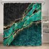 Marble Shower Curtain Set Creative Watercolor Ink Art Geometric Modern Bathroom Decor Floor Rug Bath Mats Toilet Lid Cover