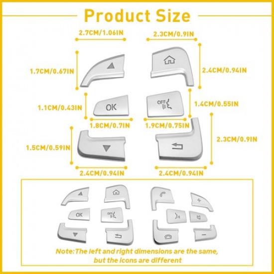 For 2015-up Mercedes Benz A B C GLA GLS Class Steering Wheel Button Cover Trim A