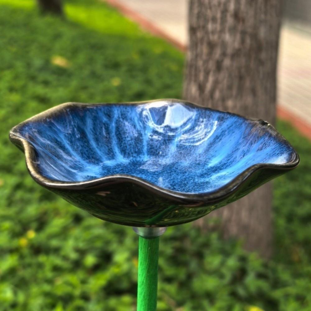 Ceramic Bee Bird Feeder Garden Decoration Insect Water Dispenser Hummingbird Feeder Water Station