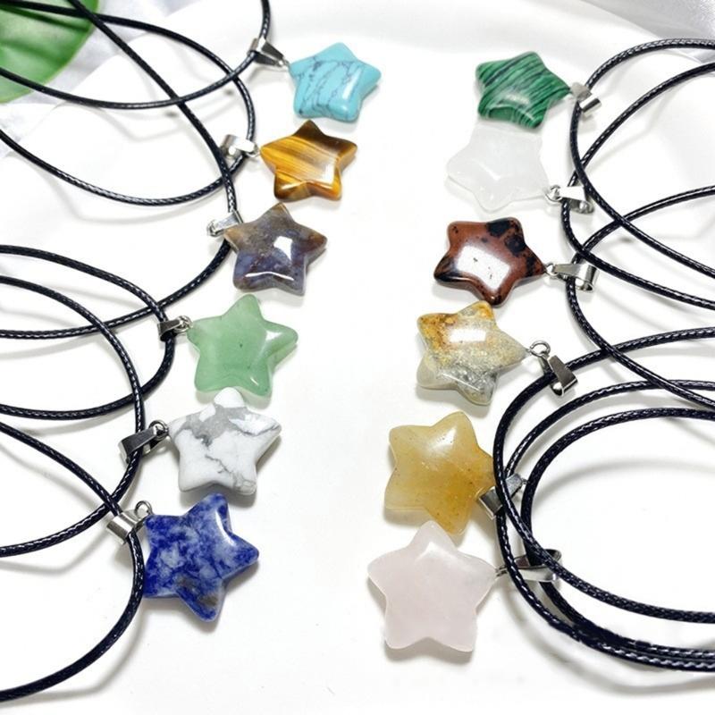 Star Pendant Star Charm Fashion Jewelry Accessory Natural Stone Material Jewelry Findings Perfect Gift for Women Girls