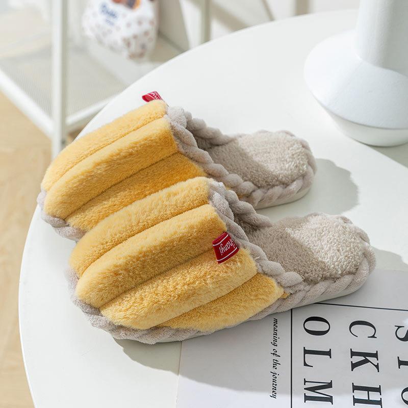 Cotton Slippers for Women In Winter, Suitable for Home Use In Spring and Autumn, Indoor Warmth and Anti Slip Home, Cixi Winter Couple, Plush Men