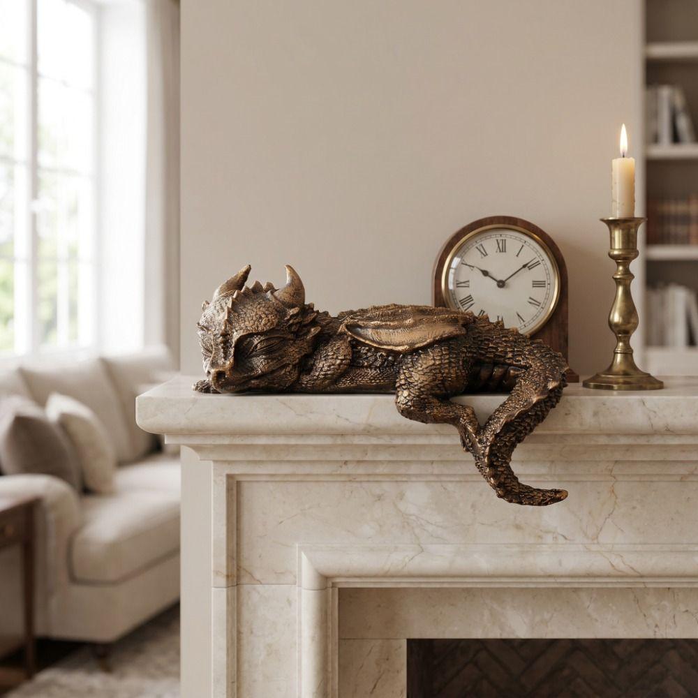 Western Fantasy Dragon Sculpture Decoration Bookshelf Ornaments Dragon Statue  Home Decor