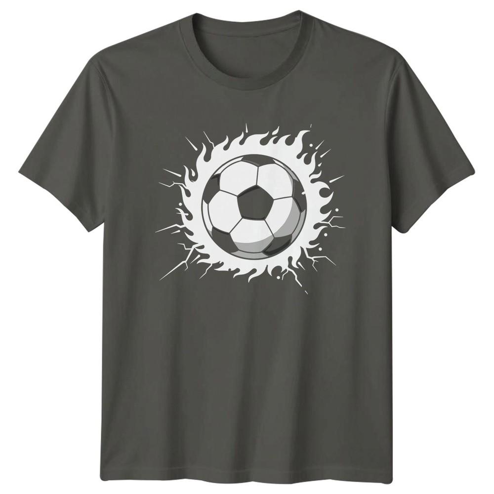 Flaming Soccer Ball TShirt Sports Graphic Soccer Birthday Gift For Him And Her