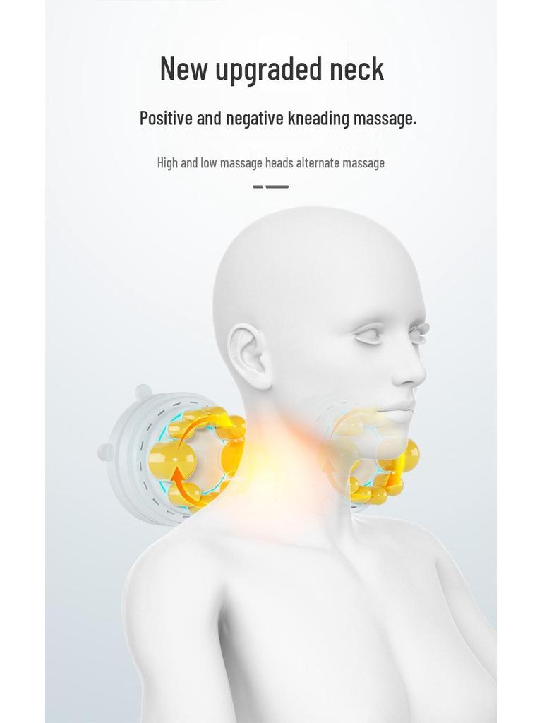 Foldable Full Body Massage Mattress with Heated Cervical Spine and Waist Relief for Home Use