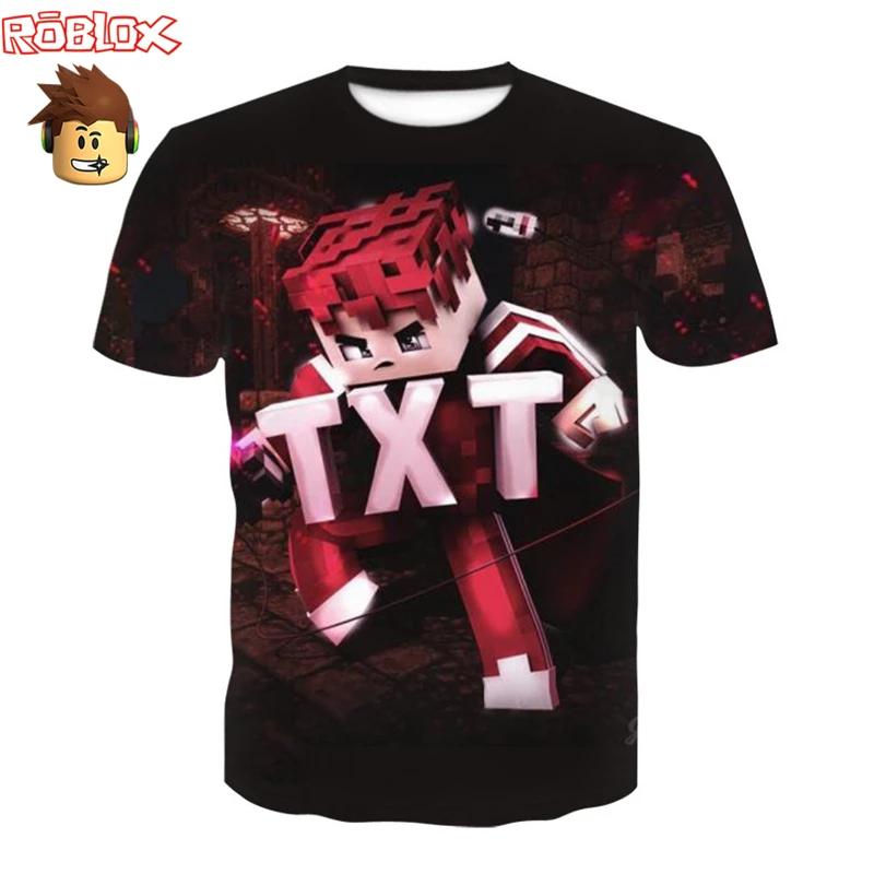 T-shirt Roblox Estiva per Ragazzi Moda Bambini T-shirt Traspirante Casual Stampa Gioco Vestiti Manica Corta Abbigliamento Bambini