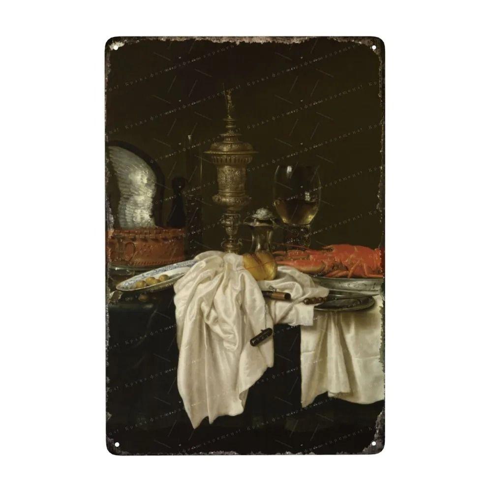 Oil Painting Style Retro Characters Landscapes Metal Tin Sign Wall Poster