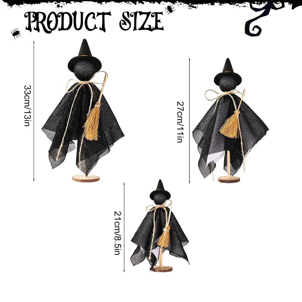 

Witch Decor Witch Statue Desk Decor Set 3 Pieces Halloween Decorations Table Centerpieces For Living Room Fireplace Bedroom чёрный