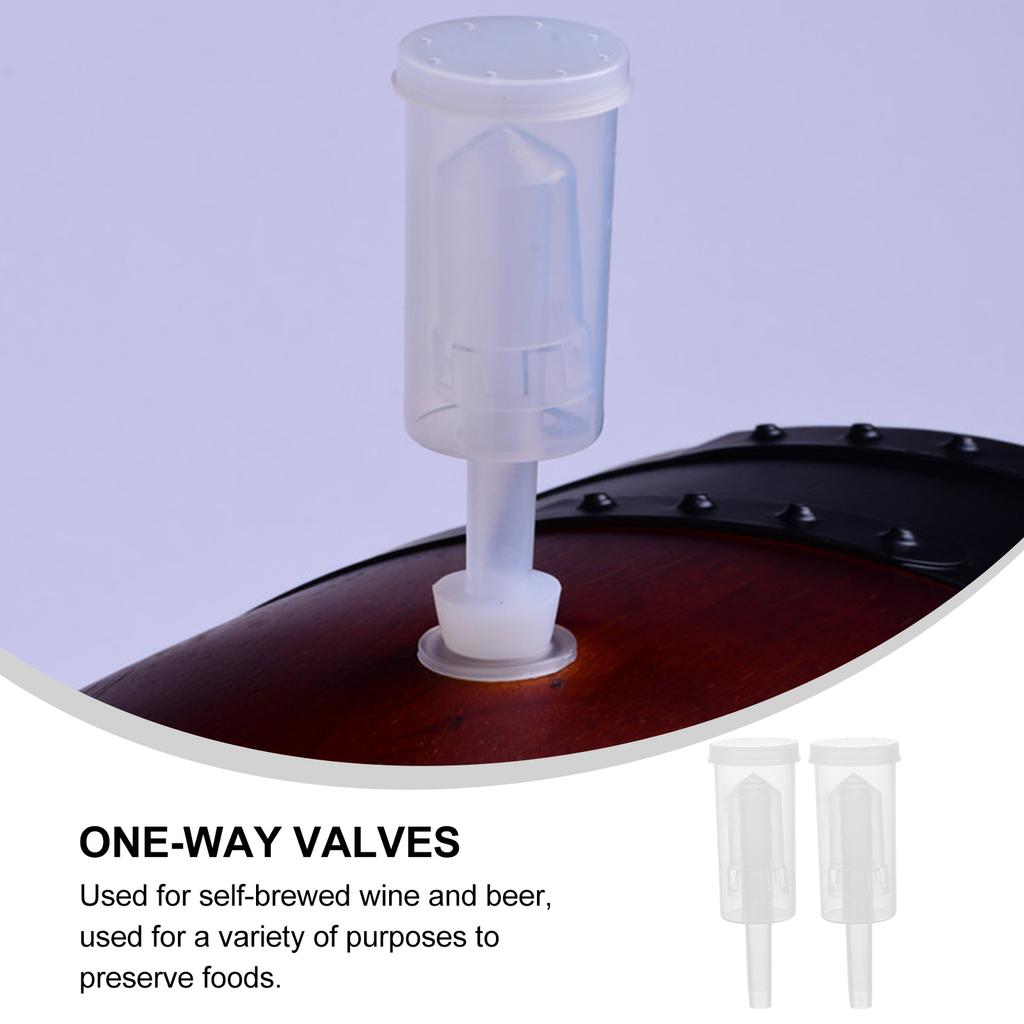 2 Pcs Reusable Exhaust Valve 3-Piece Air Locks LED Coasters Transparent Plastic Home Brew Accessory