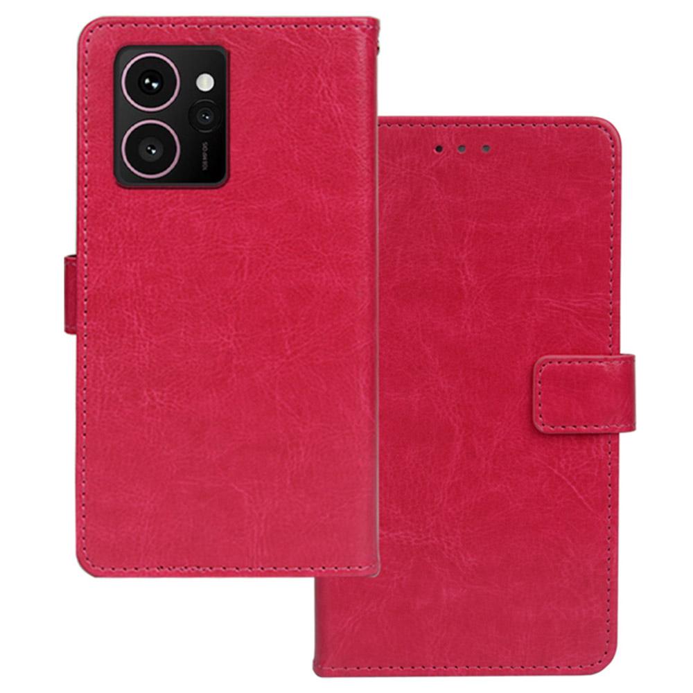 

For HMD Skyline Case Card Slots Holder Leather Phone Cover Crazy Horse Texture Rose