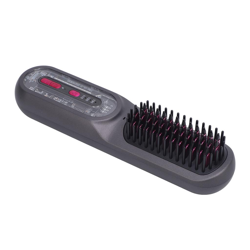 Cordless Hair Straightener Comb Negative Ionic 3 Heating Settings USB Rechargeable Ceramic Coating Anti Scald Hair