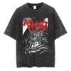 Tricou Anime Berserk Tricou Manga Guts Pentru Bărbați Femei Tricou Vintage Spălat Bumbac de Înaltă Calitate Îmbrăcăminte Vară Casual Mânecă Scurtă Tricouri