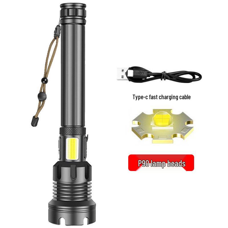XHPp50 Aluminum Alloy Waterproof Flashlight with Telescopic Zoom & USB Charging