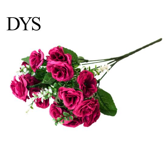 Ornamental 1 Bouquet Simulation Rose No Watering Vivid Bright Color Artificial Flowers Home Beautification