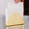 Napkin Holder, Triangular Hollow Out Vertical Napkin Holder, Stainless Steel Modern Napkin Dispenser for Kitchen Dining Tables