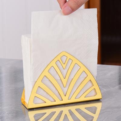 Napkin Holder, Triangular Hollow Out Vertical Napkin Holder, Stainless Steel Modern Napkin Dispenser for Kitchen Dining Tables