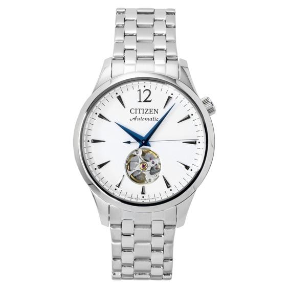 Citizen Stainless Steel Open Heart White Dial Automatic NH9131-73A Men's Watch