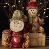 3Pcs Fabric Storage Bags Zipper Design Christmas Apple Bag Reusable Xmas Gift & Party Favor Bags for Gifts Apples Candy