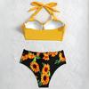 Plus size floral slimming swimsuit set XXXL style and comfort. Plus size floral slimming two-piece swimsuit XXXL for the beach.