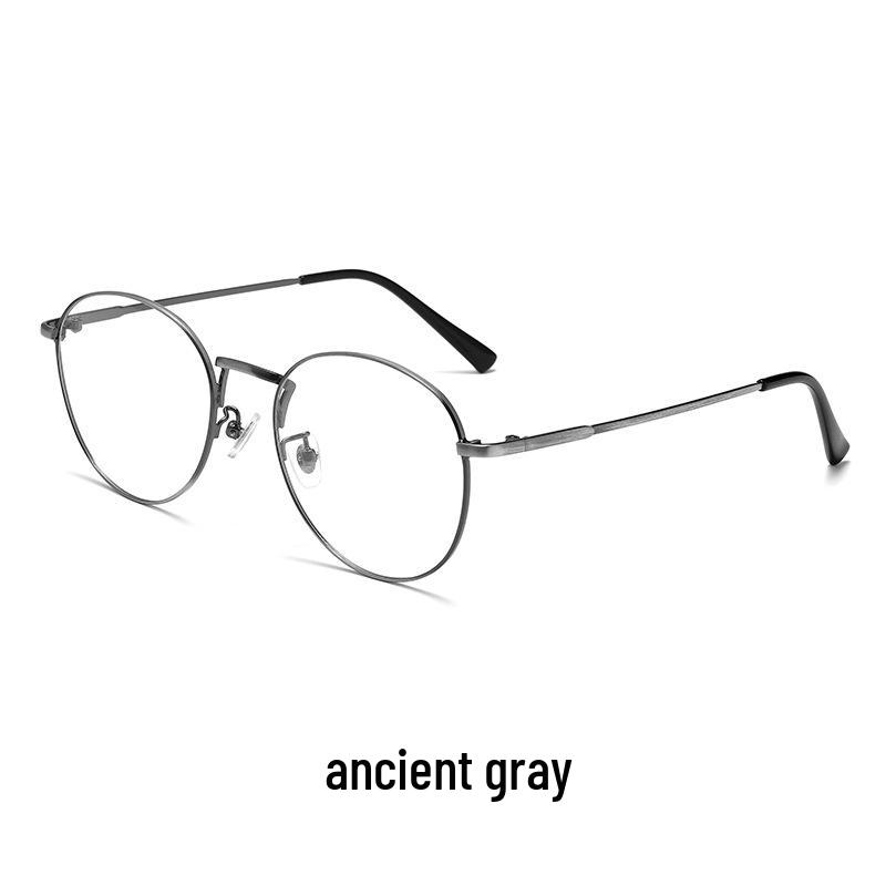Women's Ultralight Retro Oval Half-Rim Metal Glasses with Anti-Blue Light Technology