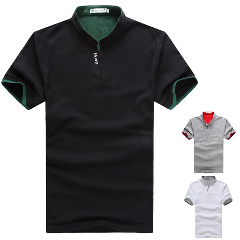 Casual Cotton Short Sleeve T Shirt For Men With V Neck And Slim Fit For Summer Wear