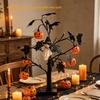 1Pcs 60cm Halloween LED Table Tree Light Black Spooky Tree Lamp Pumpkin Eyeball Ornament for Indoor Party Bedroom Tabletop Decor