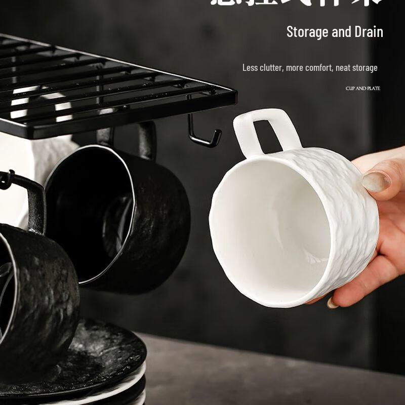 Elegant Ceramic Coffee Cup and Saucer Set