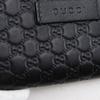 Gucci GG Micro Coin Purse 449896 Zip Around Outlet Black Sima Leather Unisex Used