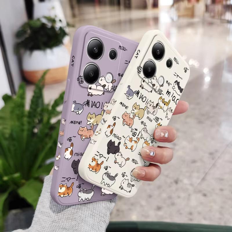 Running Cats Phone Case For Samsung Galaxy S25 S24 S23 S22 S21 S20 Ultra Plus FE S10 Note 20 ultra 10 9 Plus Cover