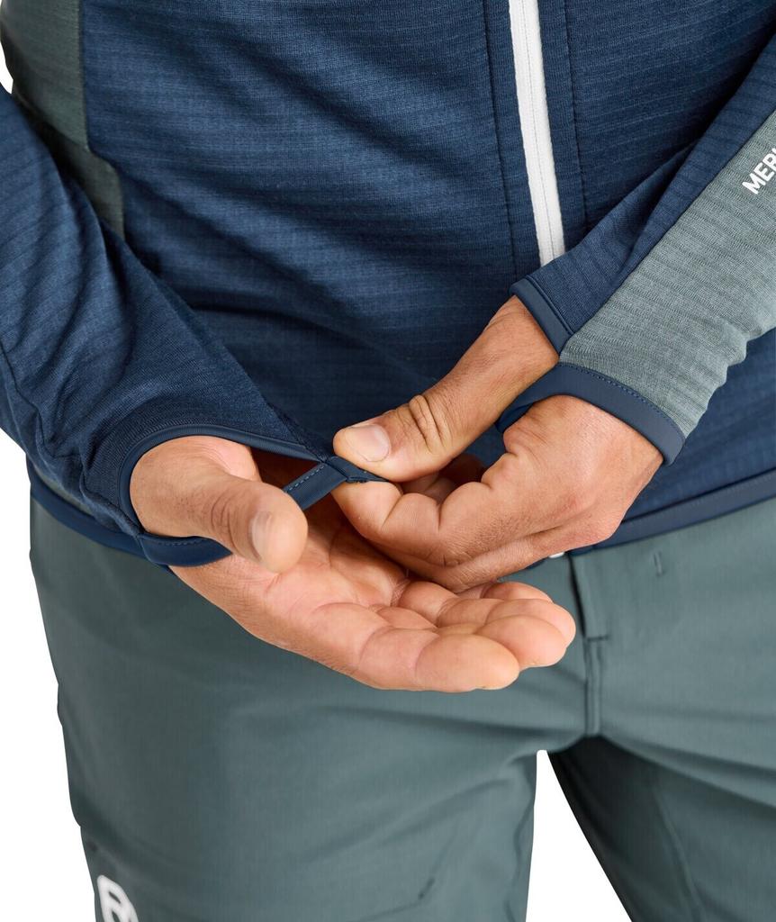 Куртка Ortovox Fleece Light Grid Hooded JKT M deep ocean