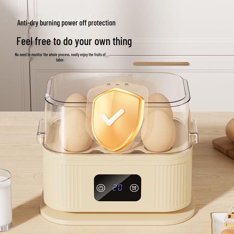 Automatic Egg Cooker: Multi-Functional Steamer for Soft-Boiled & Steamed Eggs, Household Breakfast Gadget with Auto Power-Off