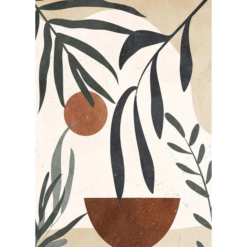 Abstract Flowers Botanical Posters Boho Line Neutral Flower Vase Prints Canvas Painting Girly Wall Art Pictures Home Room Decor