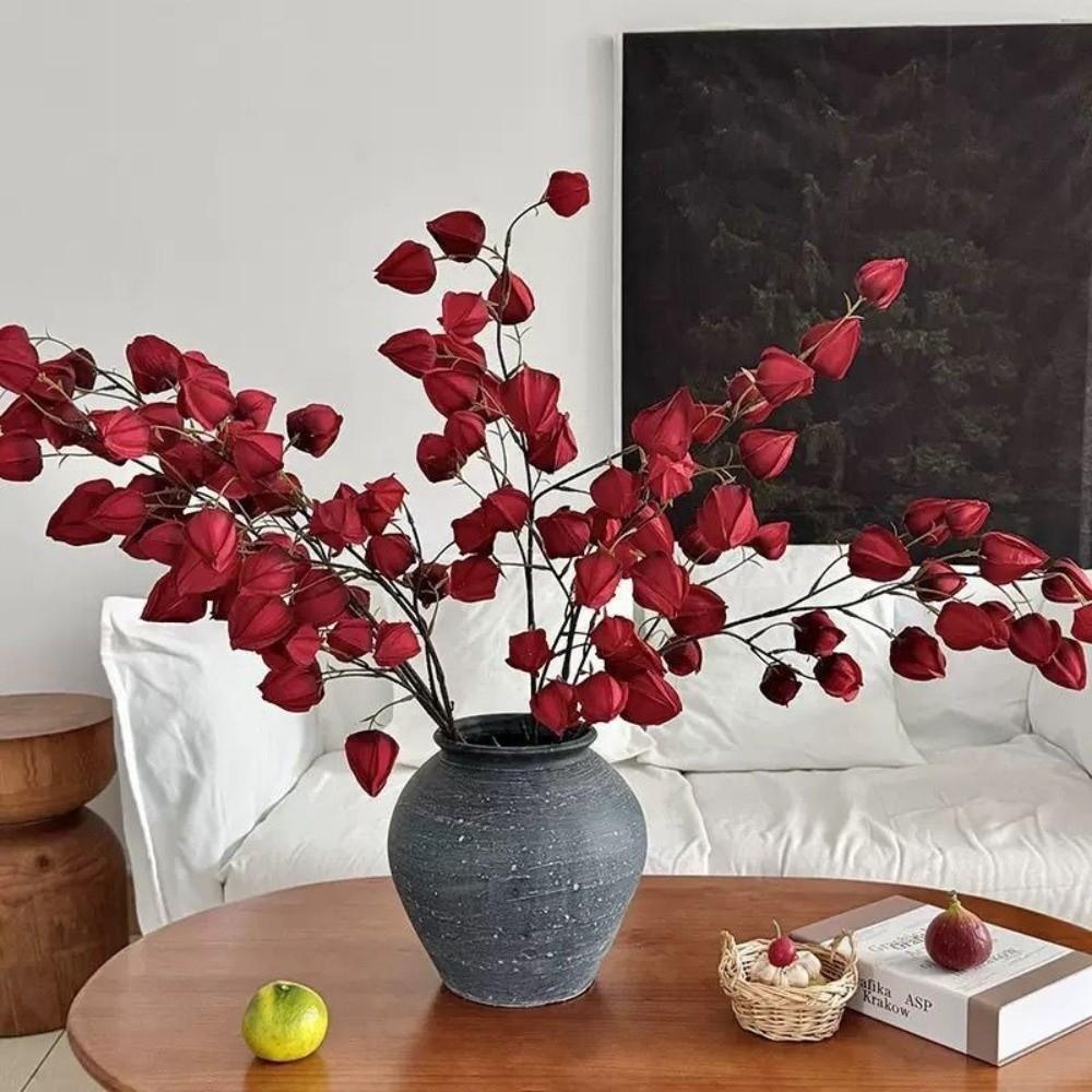 Lange Äste Laternenfrucht Äste Lebensechte Simulation Blumenast Gartenparty