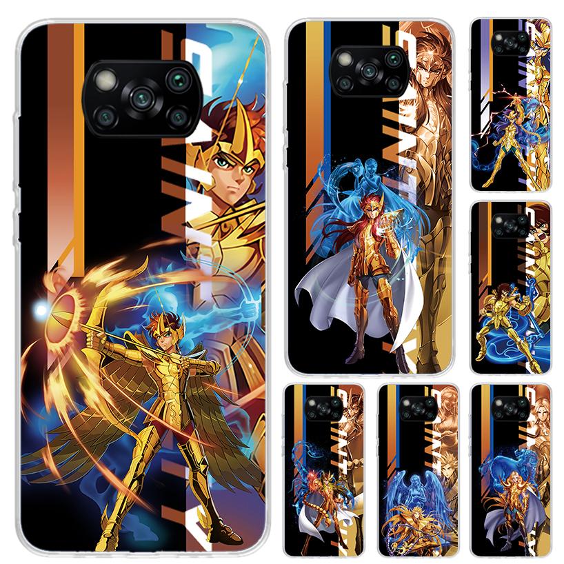 Anime Saint Seiya Phone Case for Xiaomi Poco X7 X6 X5 X4 X3 Nfc F7 Ultra F6 F5 Pro F4 GT F3 M6 M5S M4 M3 Soft Print Shell X7 X6