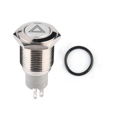 Yeni 16mm Evrensel Kırmızı LED Araba Acil Durum Tehlike Uyarı Işığı Basmalı Düğme Açma/Kapama Anahtarı