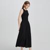 Women's Knitted Splicing Sleeveless Midi Dress